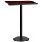 Emma and Oliver 24" Square Laminate Table Top with 18" Round Bar Height Table Base